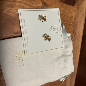 Gold Cluster Earrings by Enewton